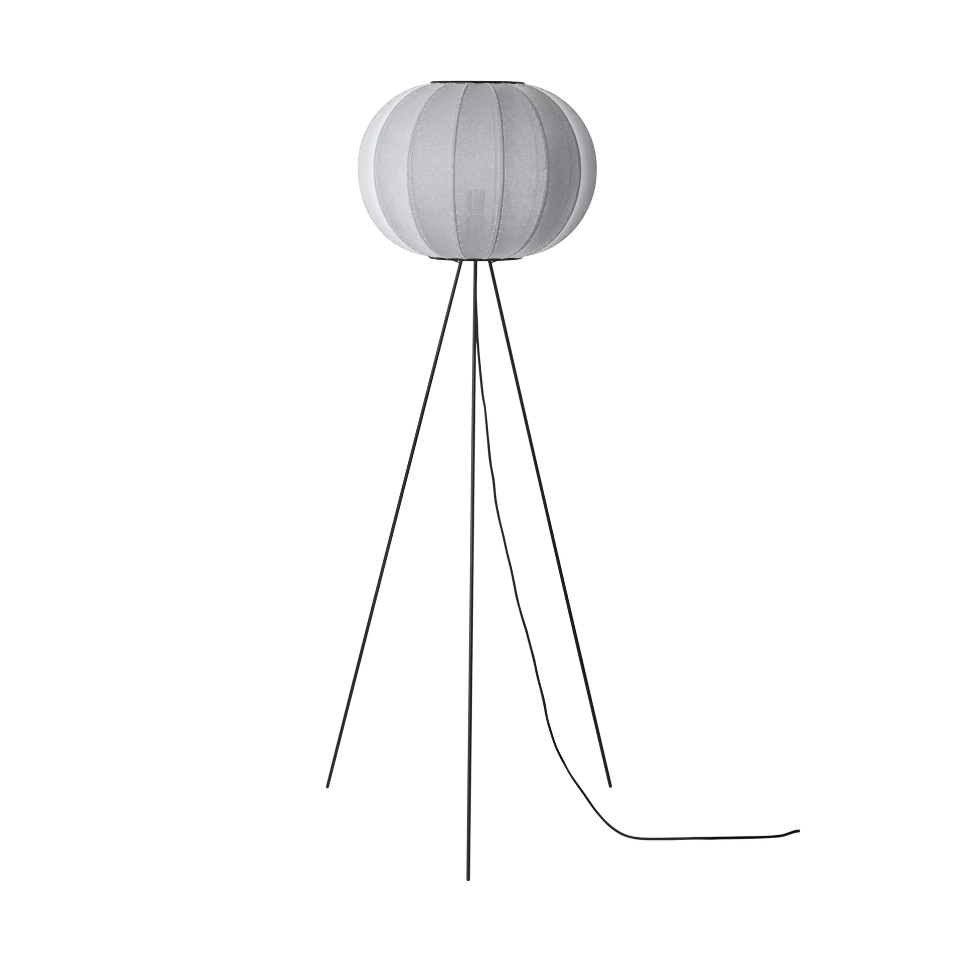 Knit-Wit 45 Round High golvlampa, Silver Made By Hand