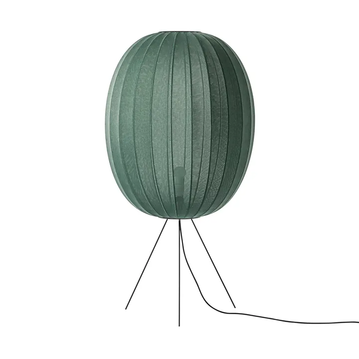 Knit-Wit 65 High Oval Medium golvlampa - Tweed green - Made By Hand