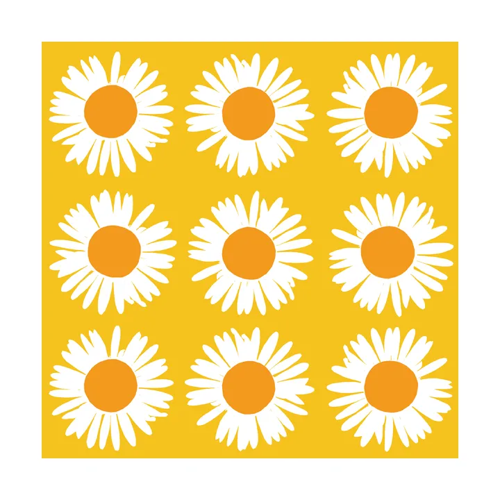 Auringonkukka servett 33x33 cm 20-pack - Yellow - Marimekko