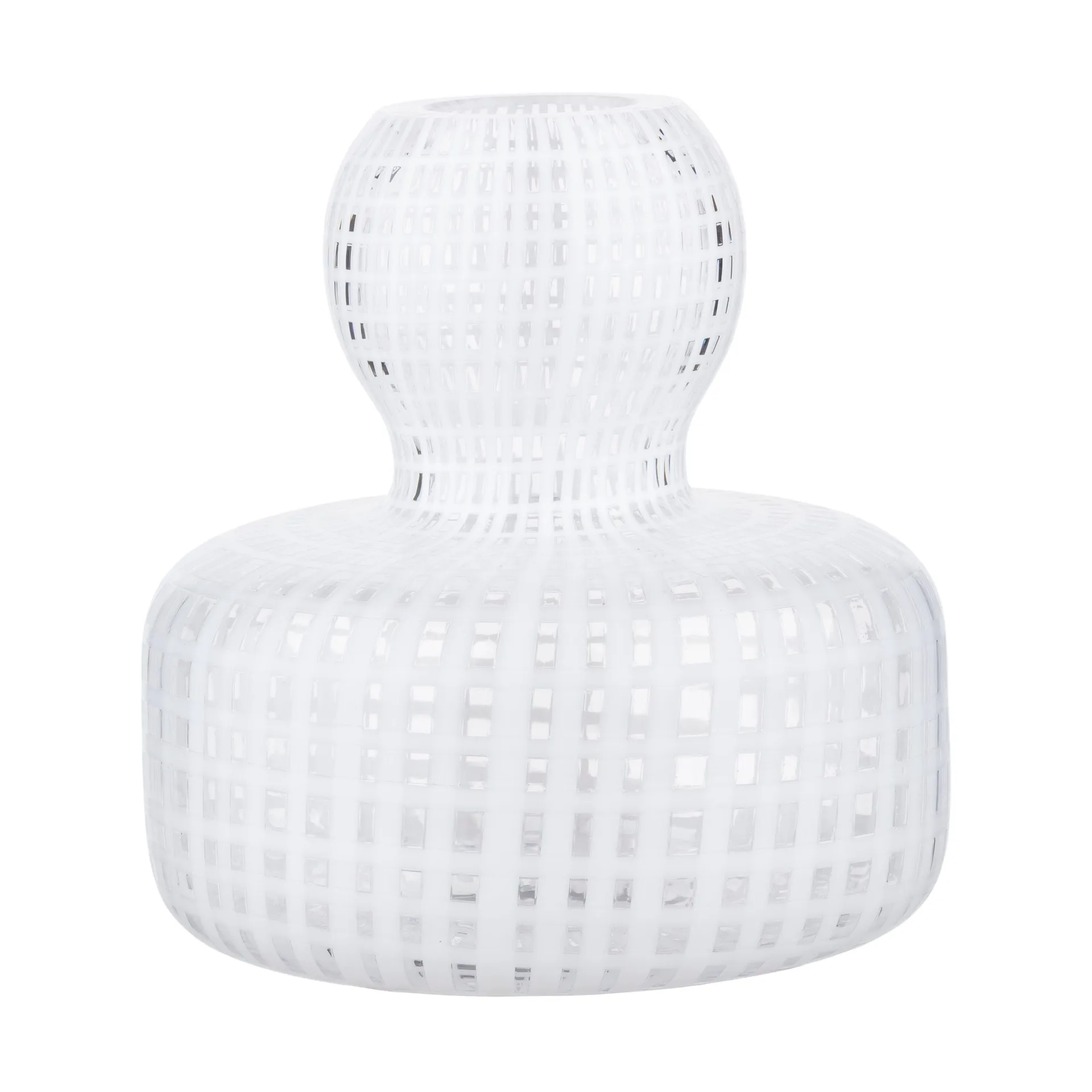 Flower vas Ø10 cm, Clear-white Marimekko