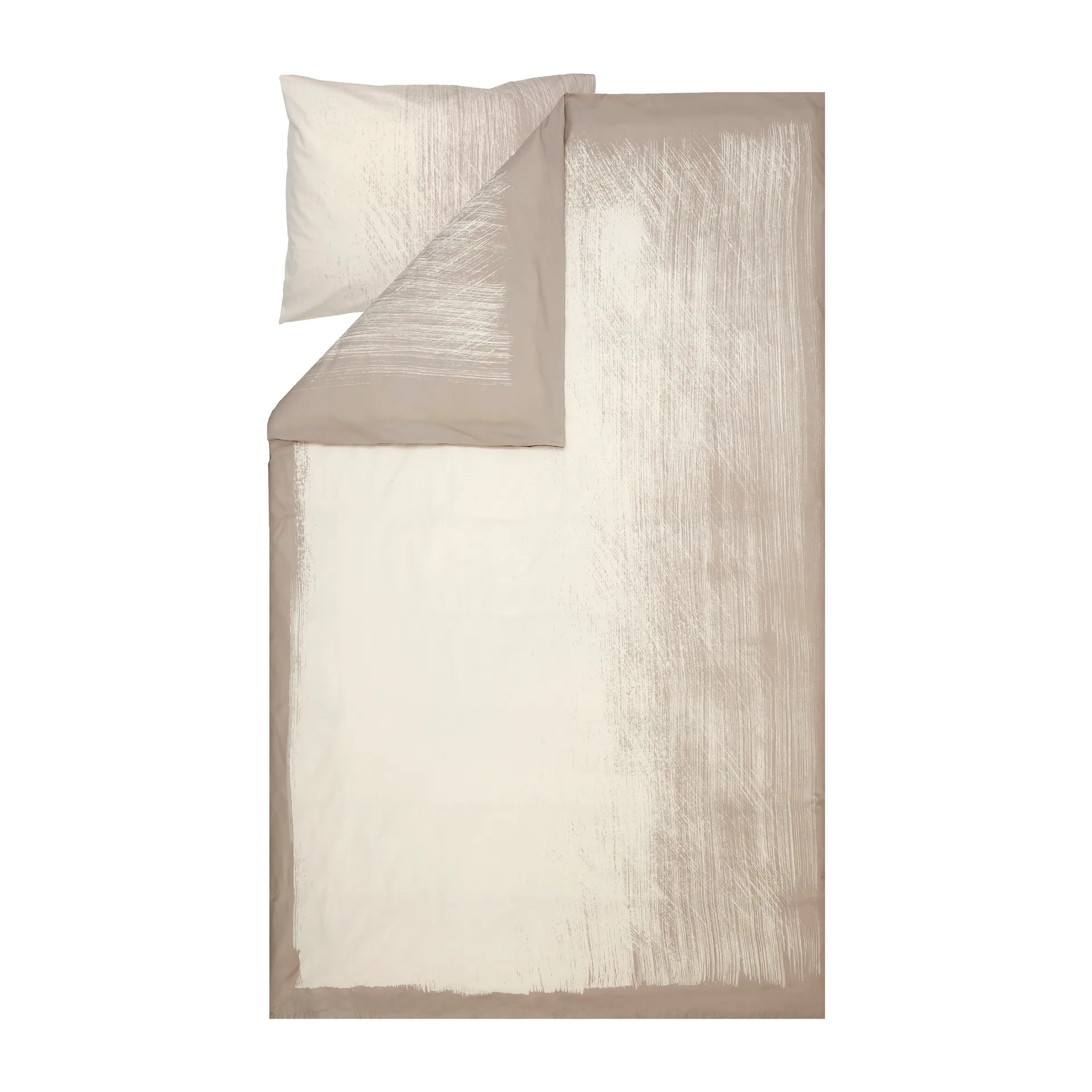 Kuiskaus påslakan 210x150 cm, vit-beige Marimekko