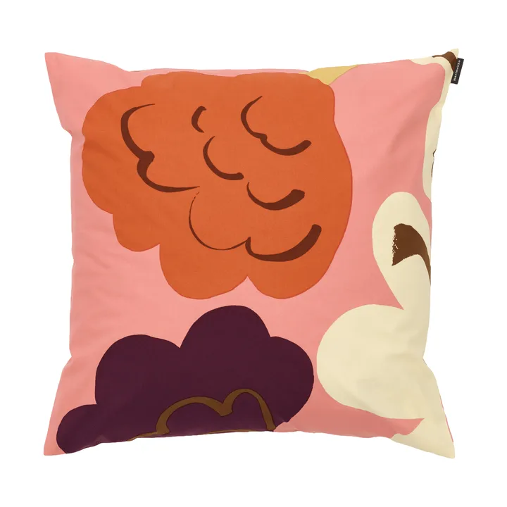 Kukasta Kukkaan kuddfodral - Pink-off white-plum-terracotta, 50x50 cm - Marimekko