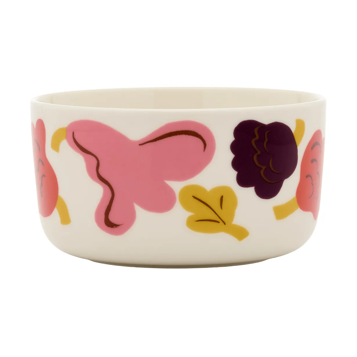 Kukasta Kukkaan skål, White-pink-terrac-plum, 50 cl Marimekko