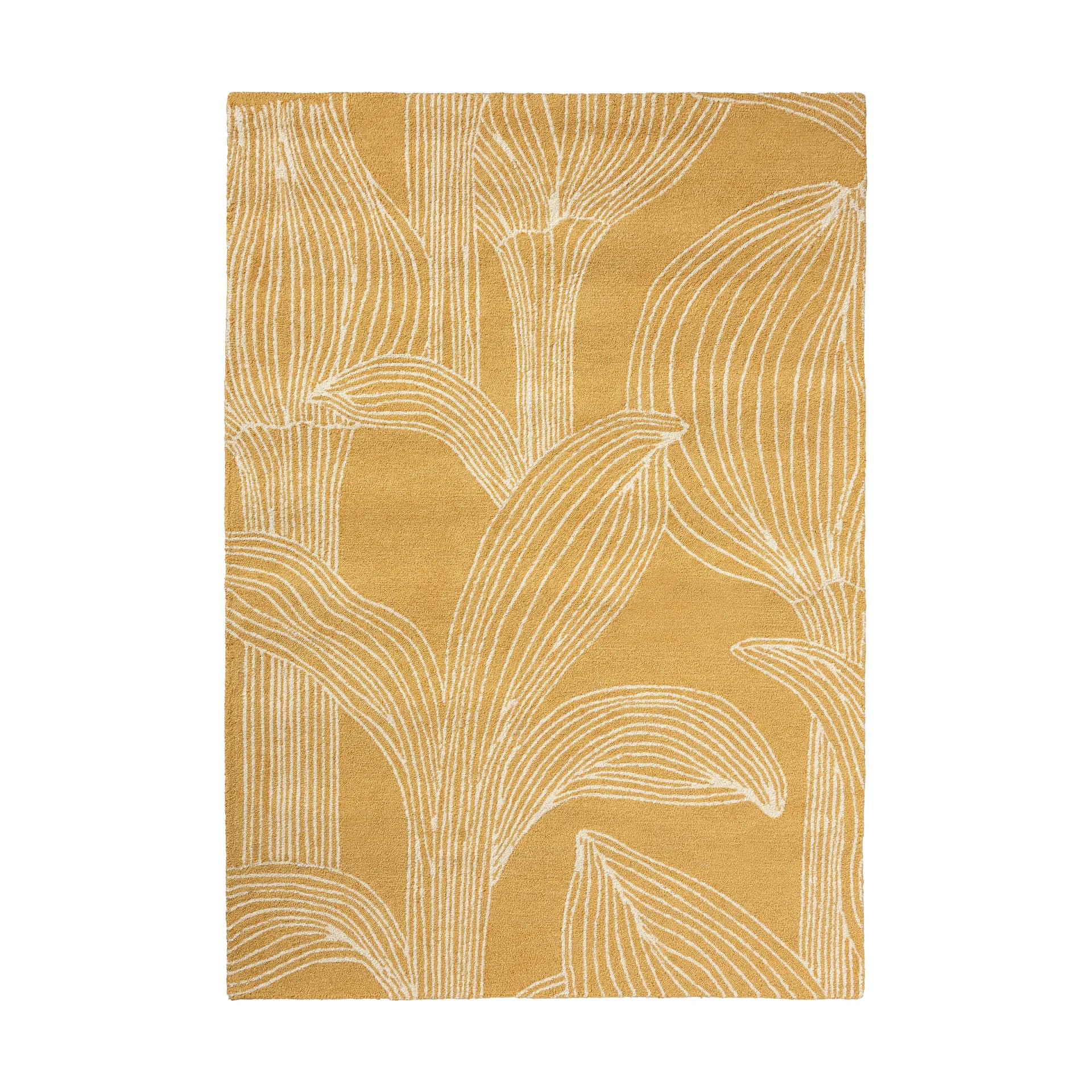 Kukat puhkeavat matta outdoor, Straw, 160x230 cm Marimekko