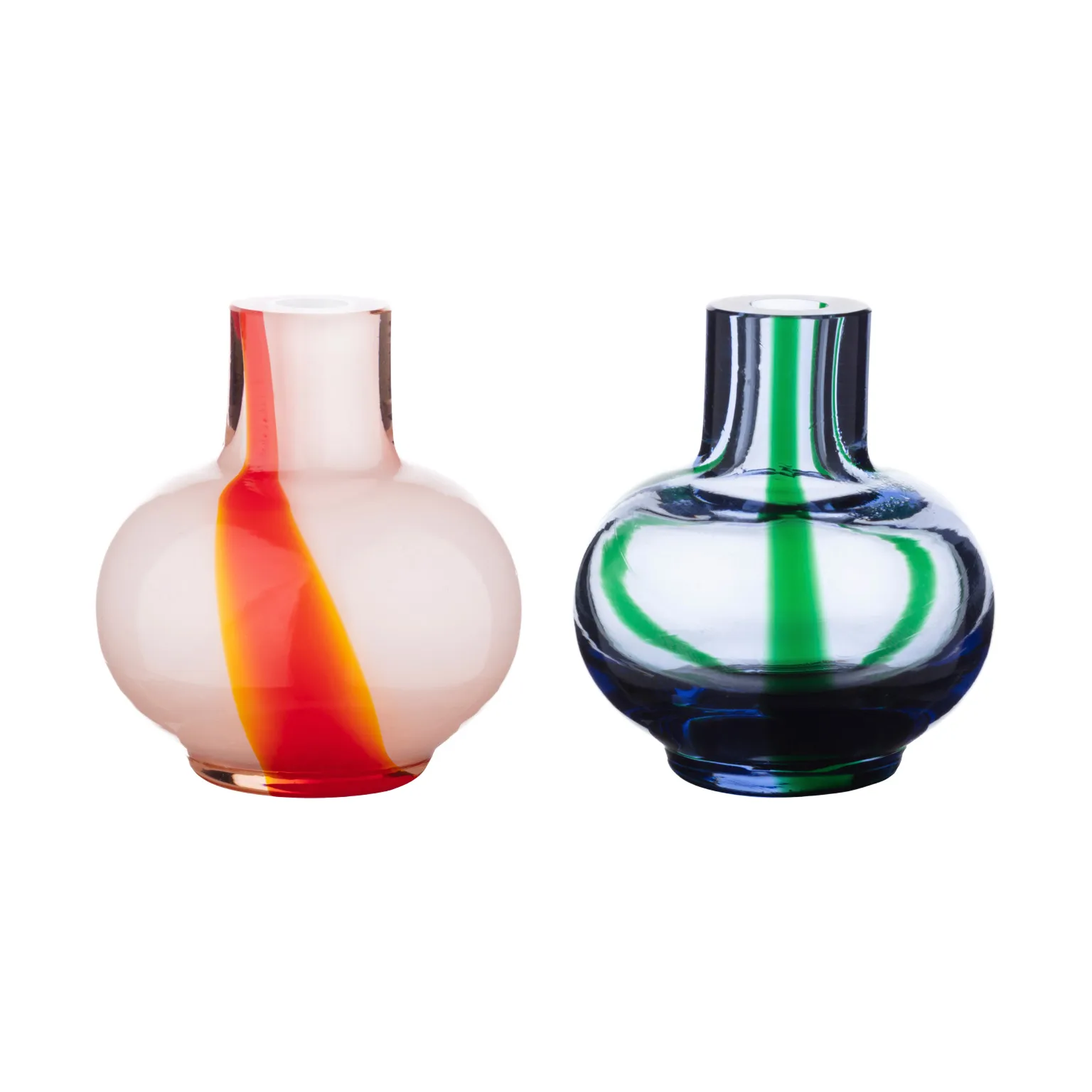 Mini vas 2 delar, Light blue-dark green-red-white Marimekko