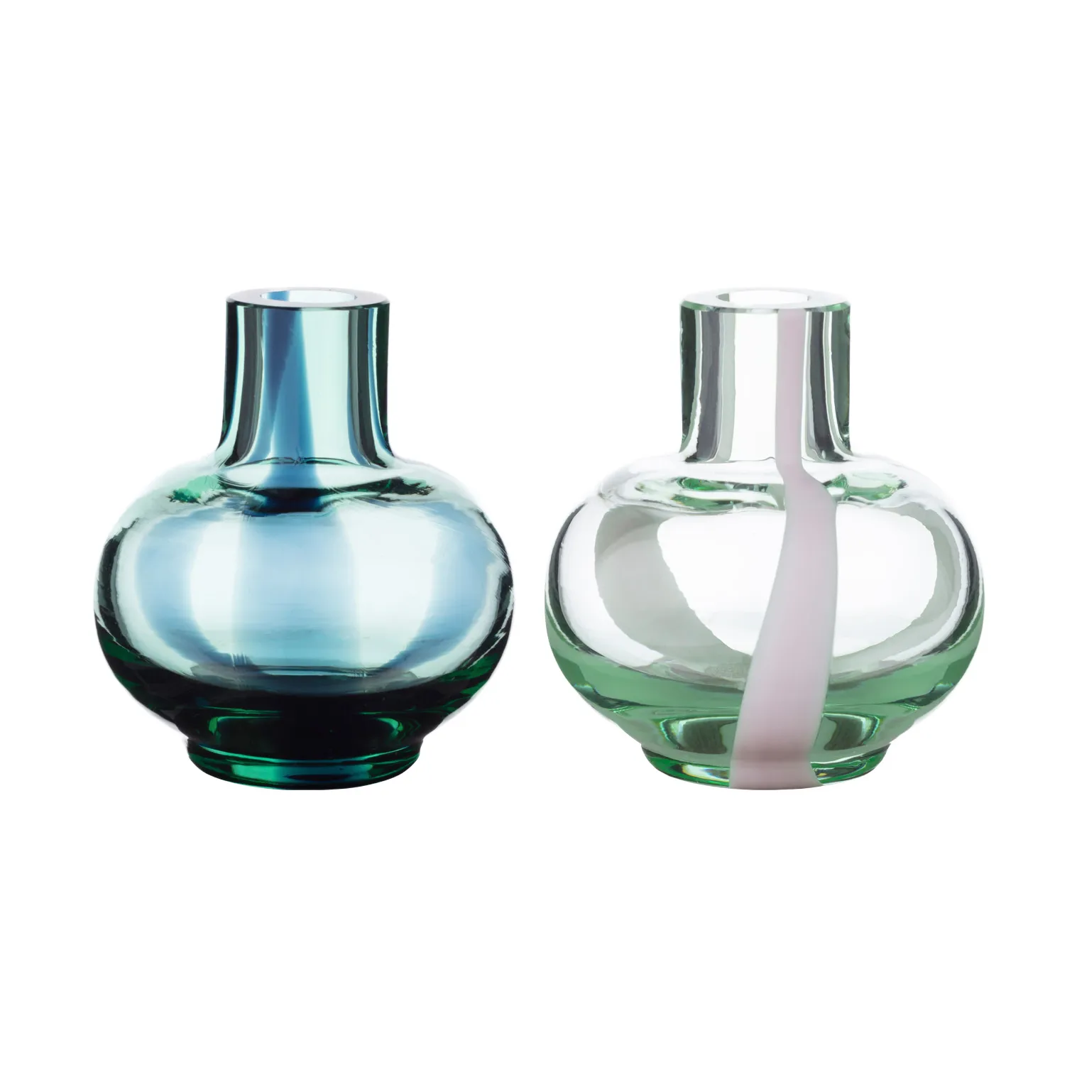Mini vas 2 delar, Light green-dark green-pink Marimekko