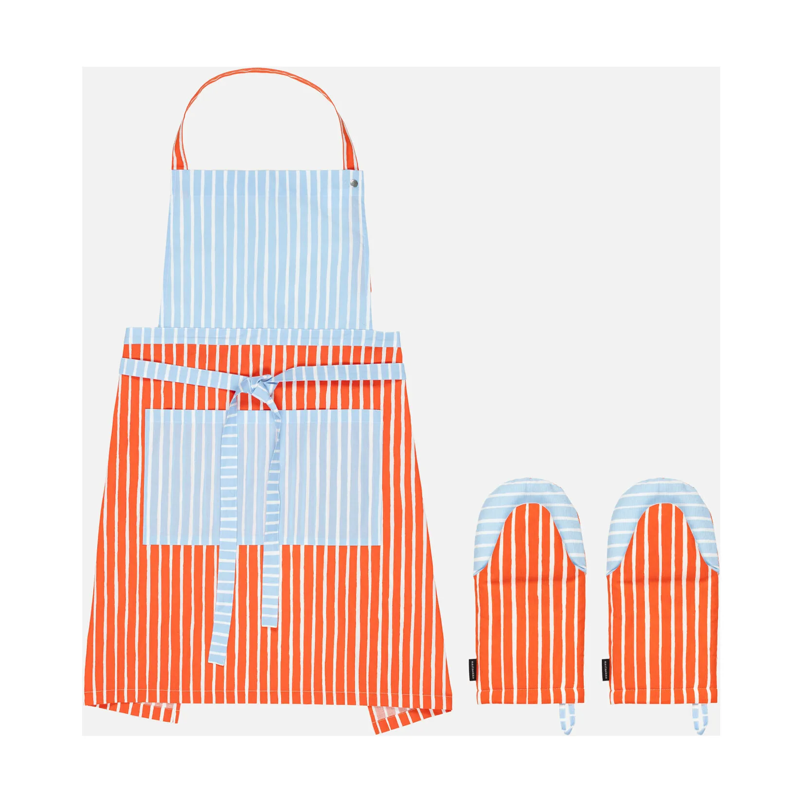 Piccolo textilset 3 delar, White-tomato red-light blue Marimekko