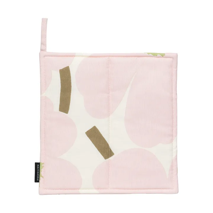 Pieni Unikko grytlapp 21,5x21,5 cm - Off white-pink-pear-sand - Marimekko