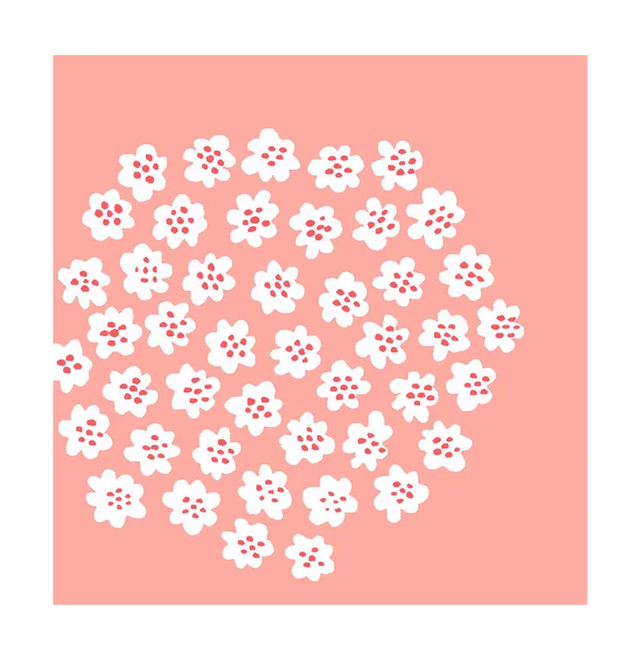 Puketti servett 33x33 cm 20-pack - Rose - Marimekko
