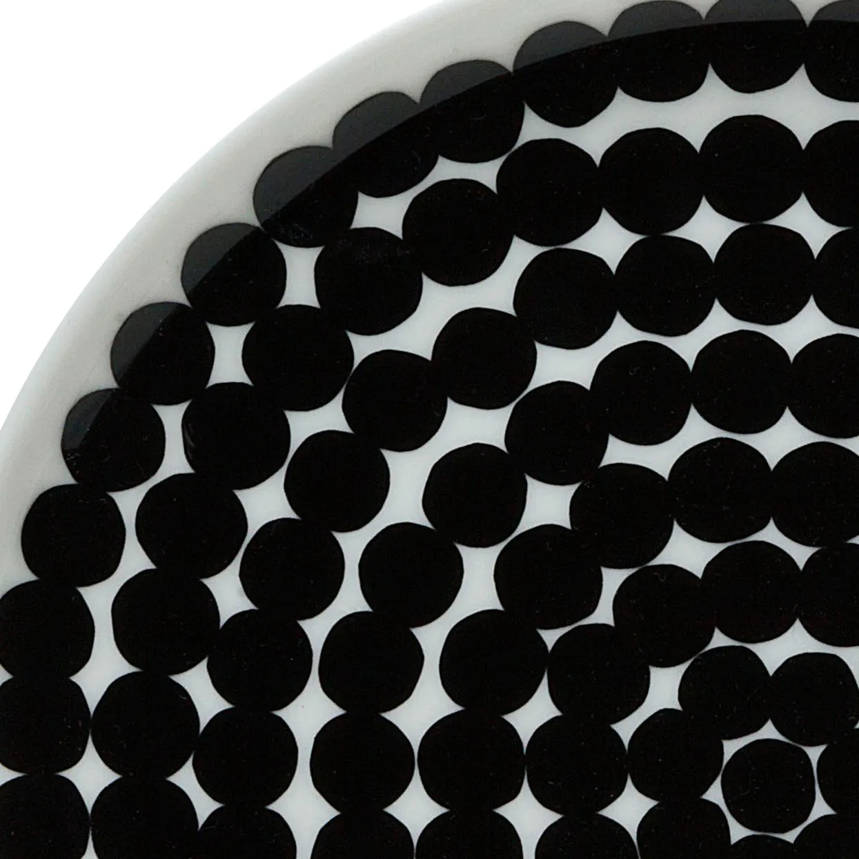 Räsymatto tallrik 20 cm, 6-pack svart-vit Marimekko