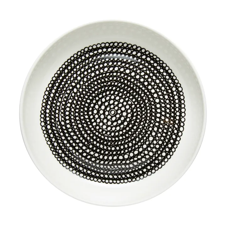 Räsymatto tallrik Ø20,5 cm - Vit-svart - Marimekko