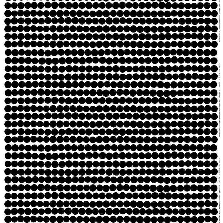 Räsymatto tyg - svart-vit - Marimekko