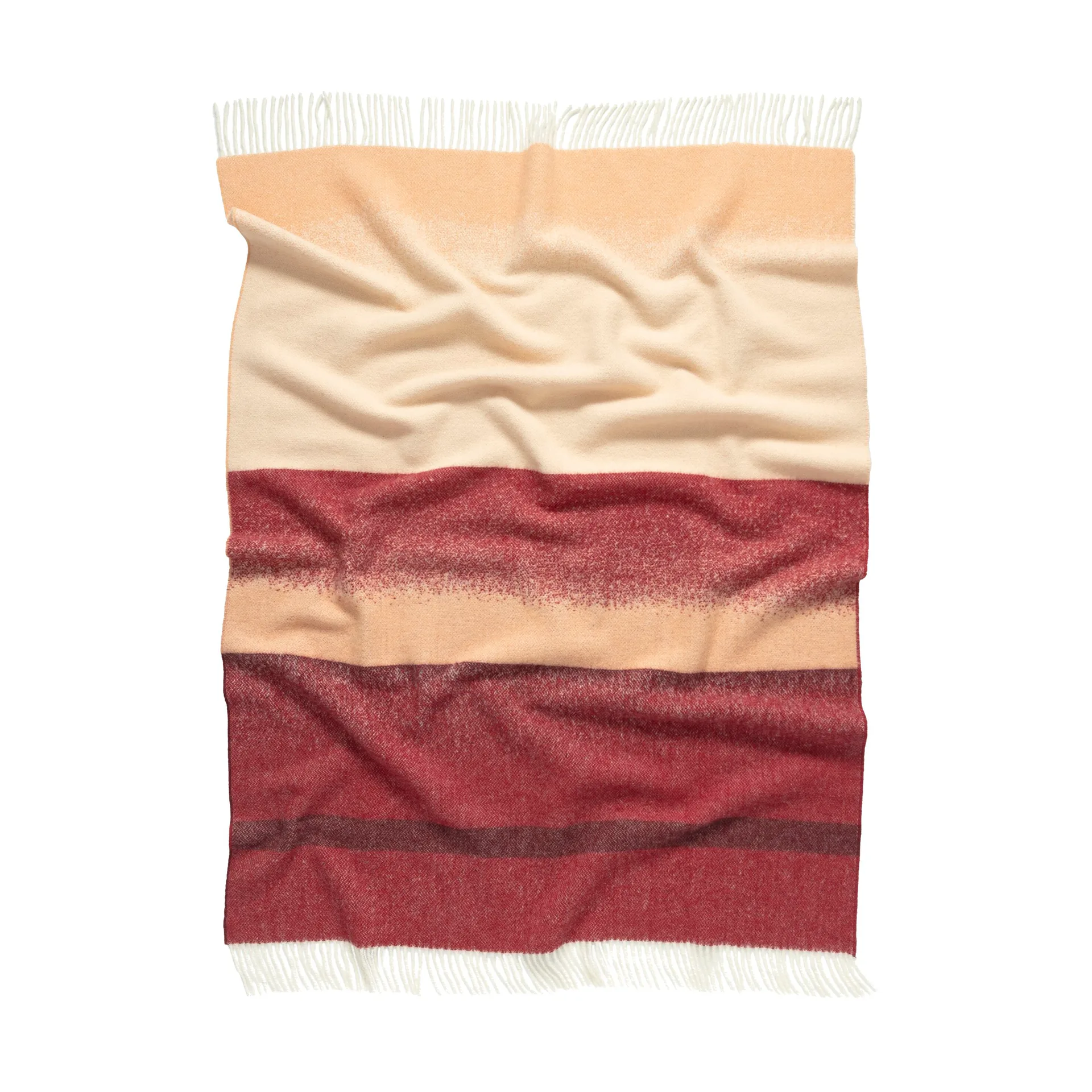 Selänne pläd 130x170 cm, Burgundy-off white, peach Marimekko