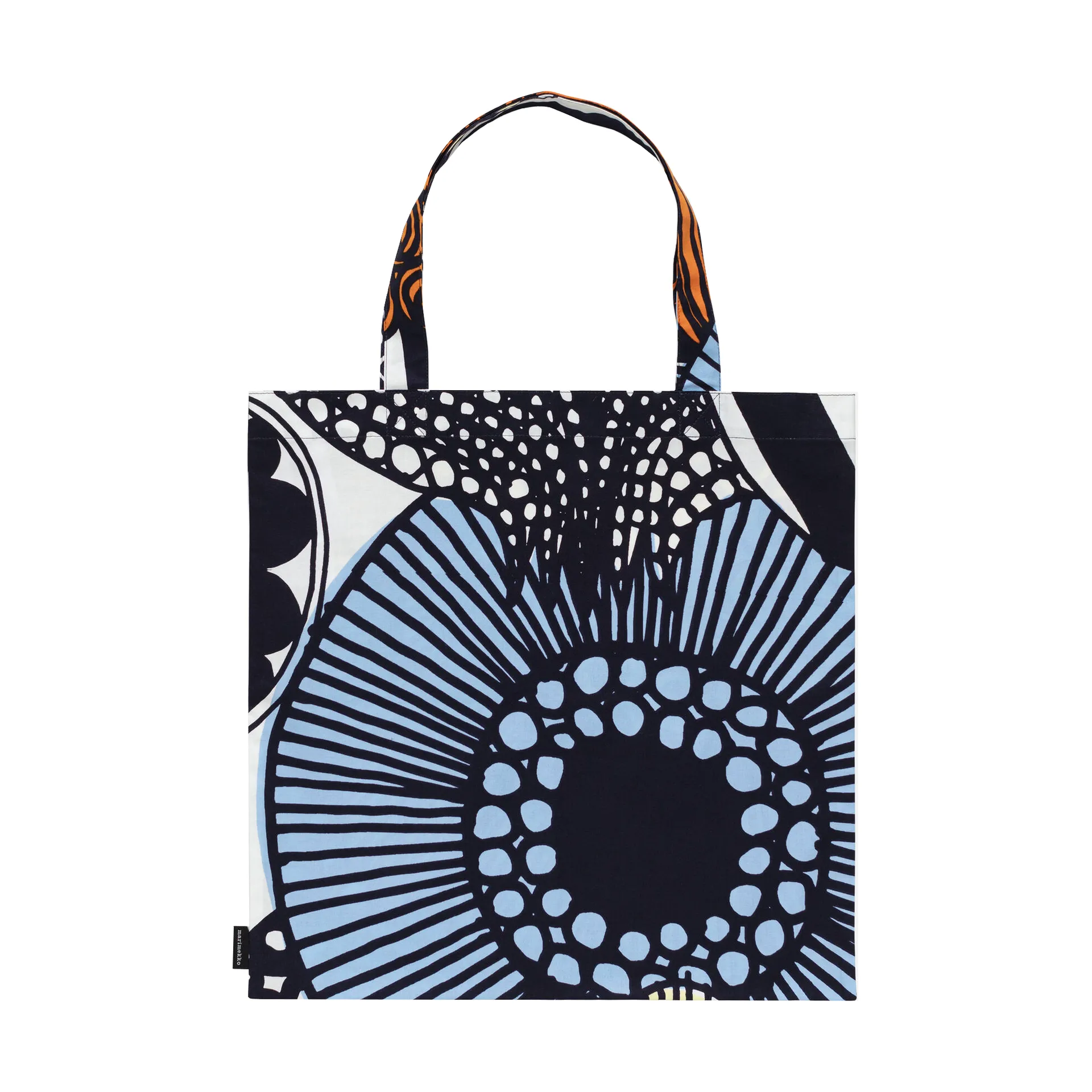 Siirtolapuutarha väska 43x44 cm, White-yellow-orange-light blue Marimekko