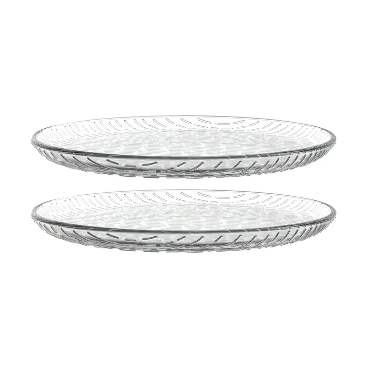 Syksy assiett glas Ø17 cm 2-pack - Clear - Marimekko