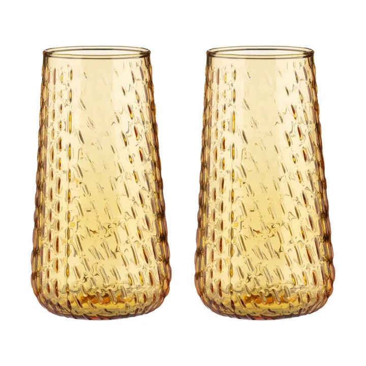 Syksy long tumbler glas 2-pack - Honey - Marimekko