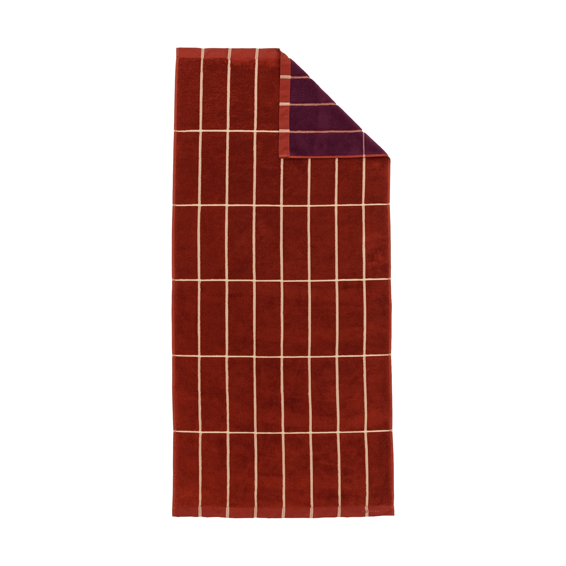Tiiliskivi handduk 70x150 cm, Brick-plum-hay Marimekko