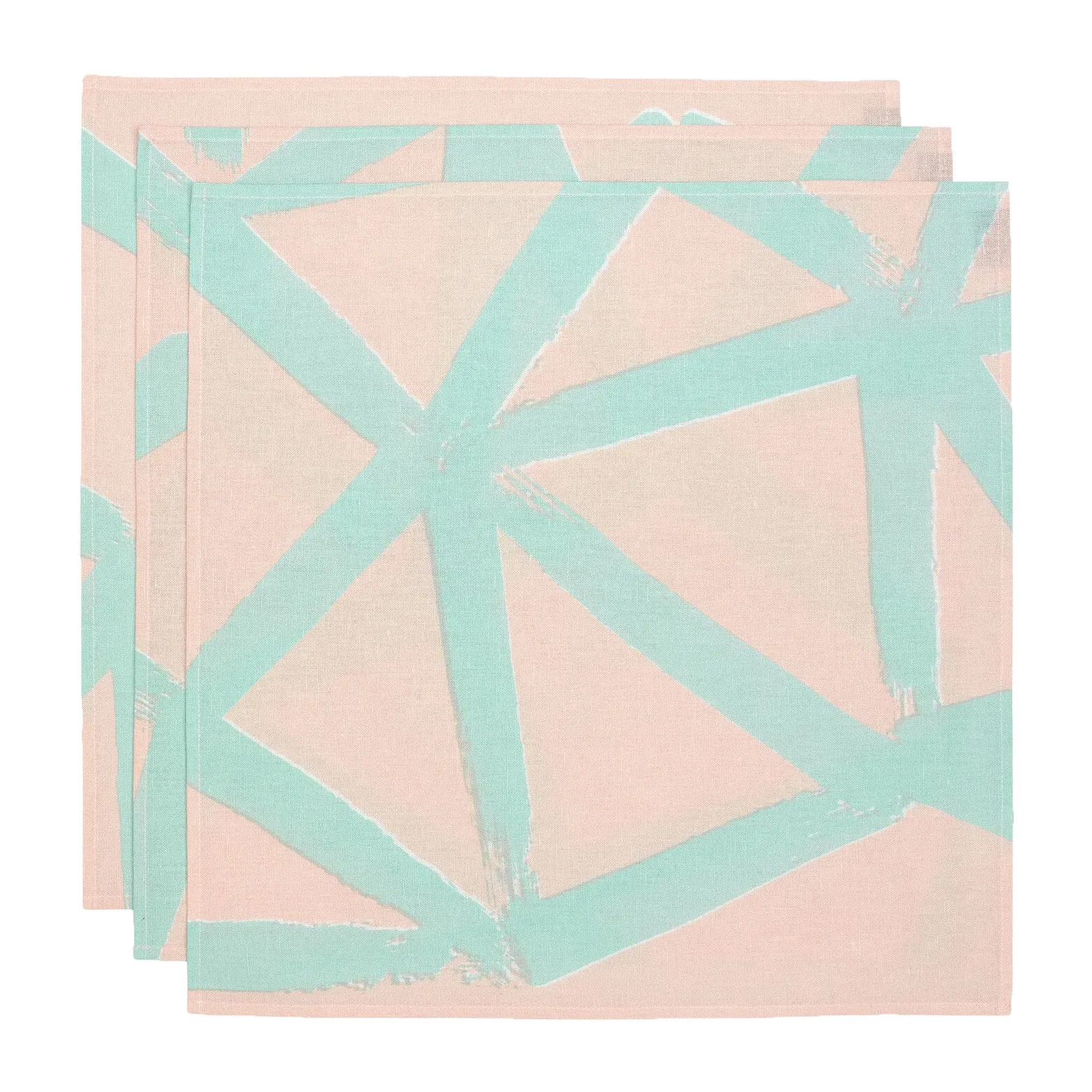 Ukkospilvi tygservett 43x43 cm 3-pack, Peach-mint Marimekko