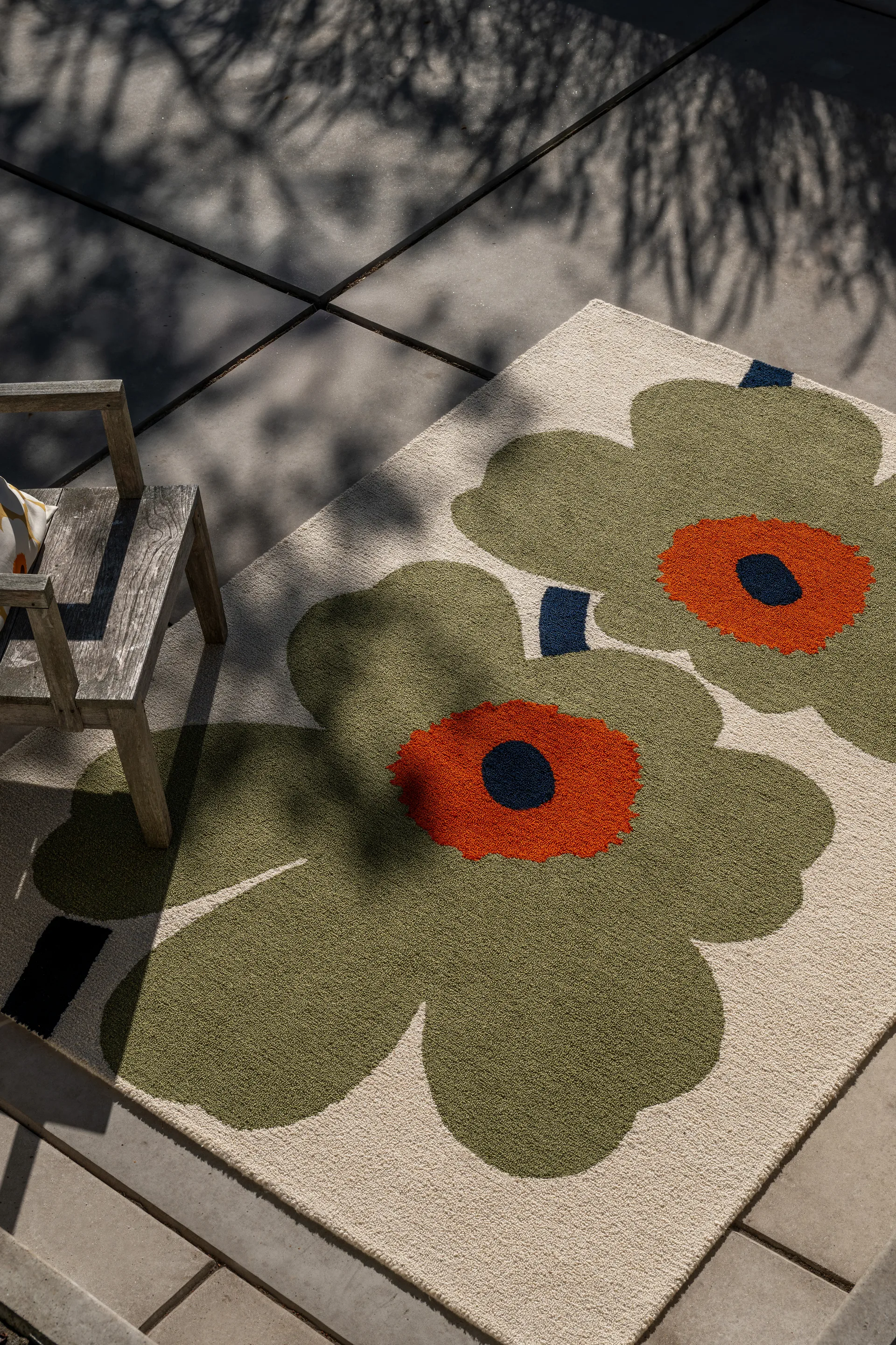 Unikko anniversary matta outdoor, Dusty green, 140x200 cm Marimekko