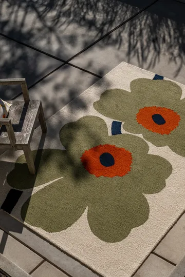 Unikko anniversary matta outdoor - Dusty green, 250x350 cm - Marimekko