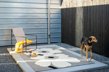 Unikko anniversary matta outdoor - Grey, 140x200 cm - Marimekko
