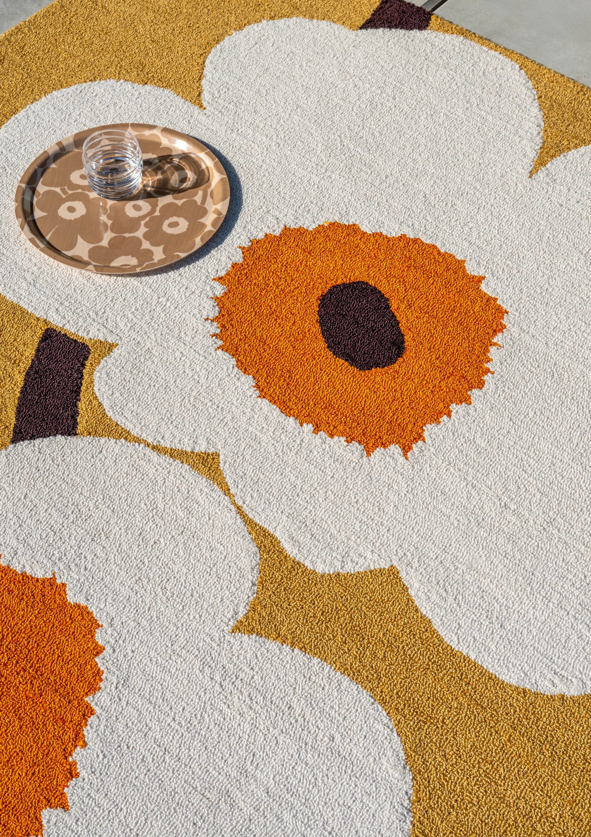 Unikko anniversary matta outdoor, Honey, 140x200 cm Marimekko