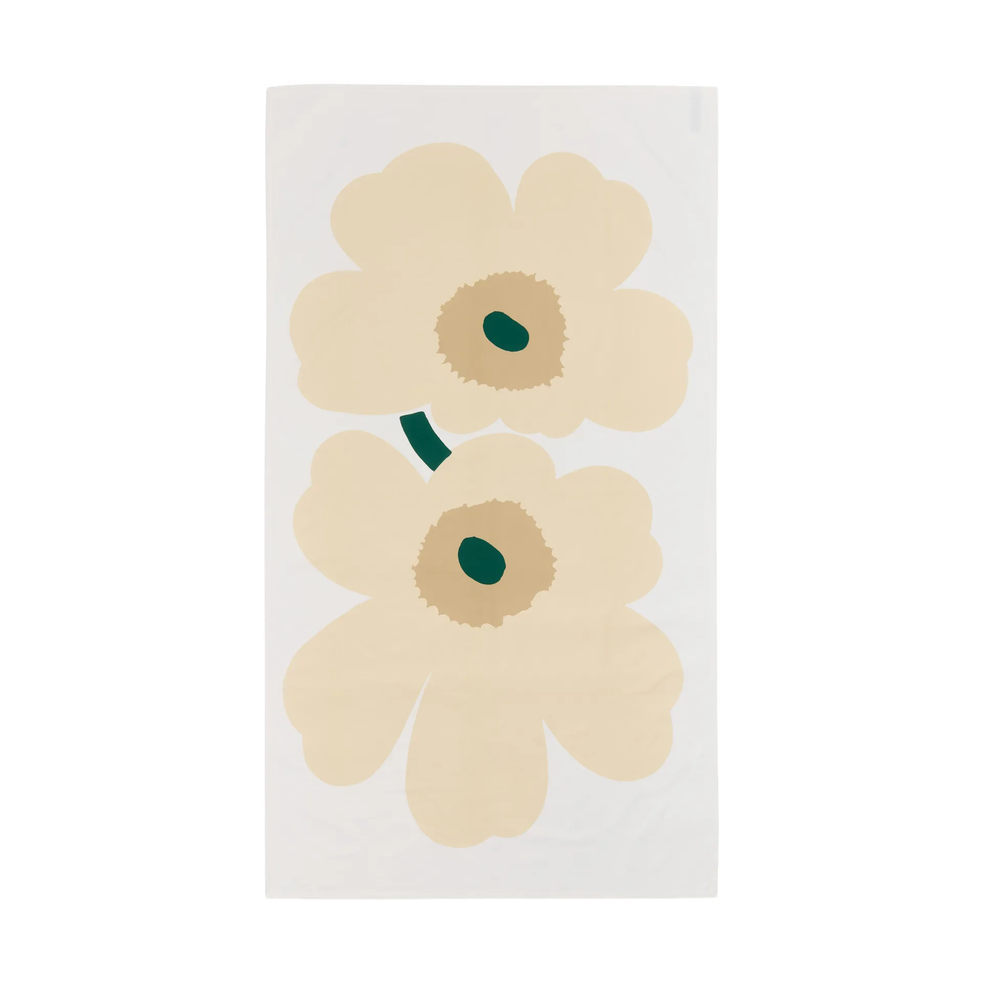 Unikko bordsduk, White-hay-sand-emerald Marimekko