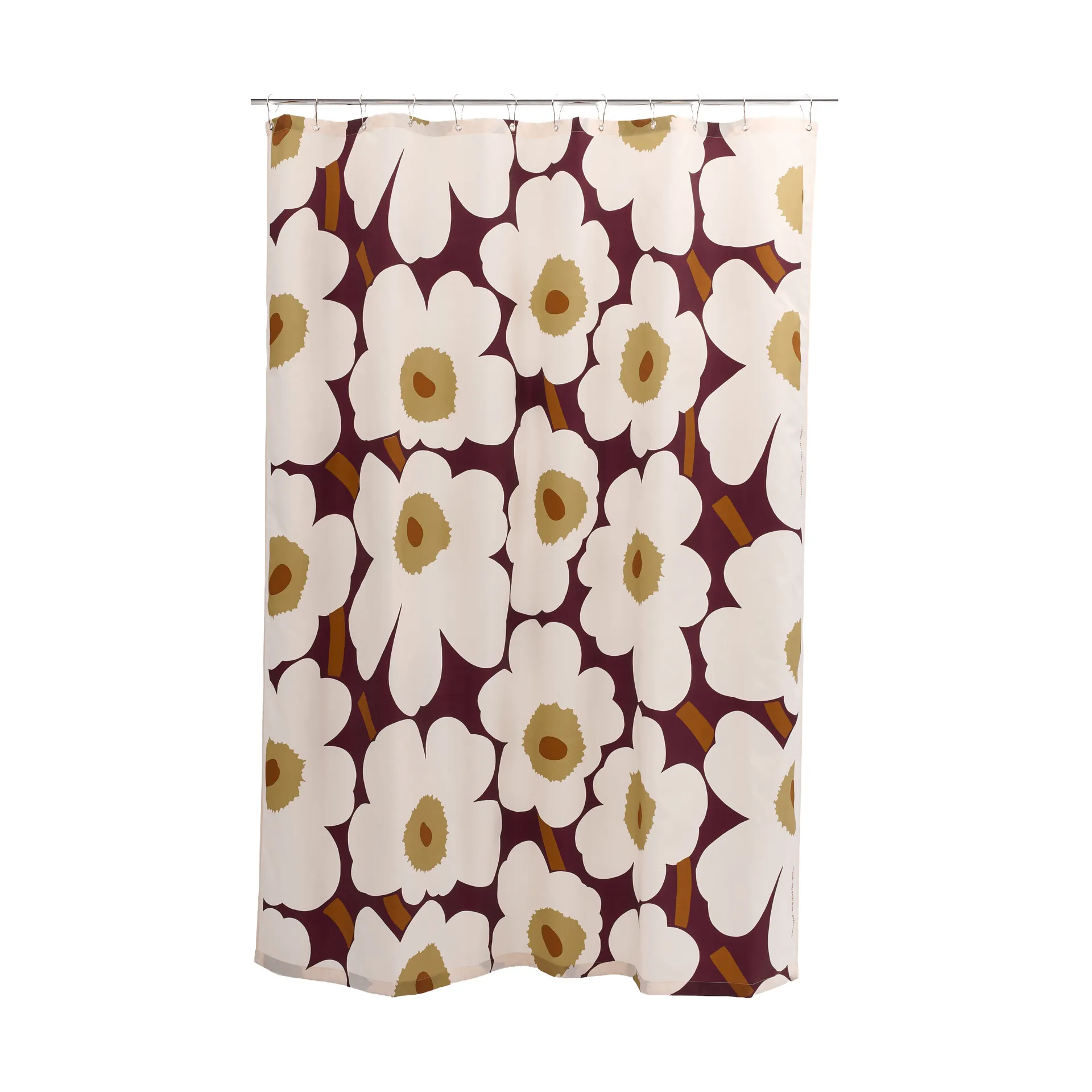 Unikko duschdraperi, Plum-pink-elmwood-toffee Marimekko