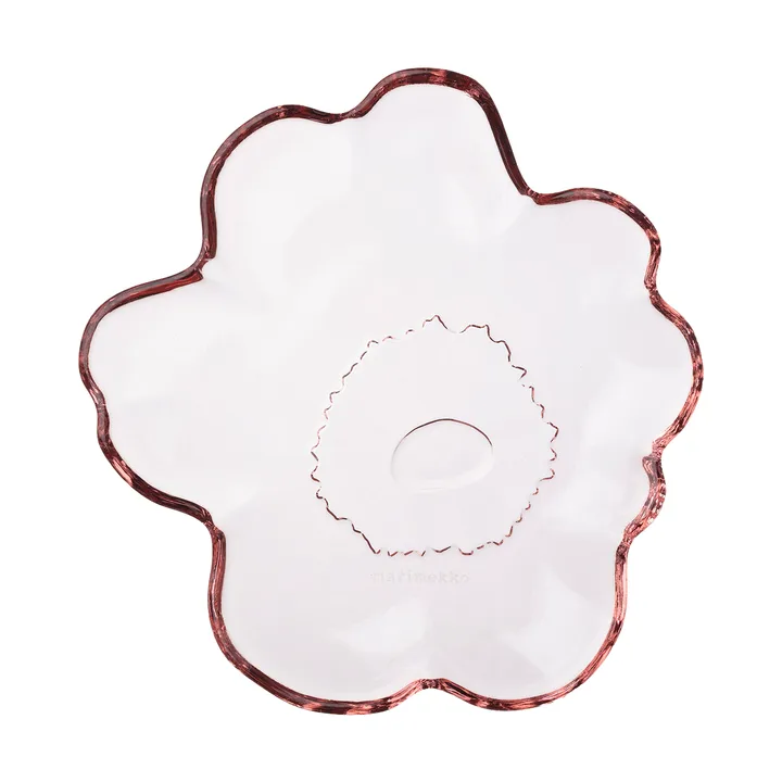 Unikko glastallrik Ø13 cm - Pink - Marimekko