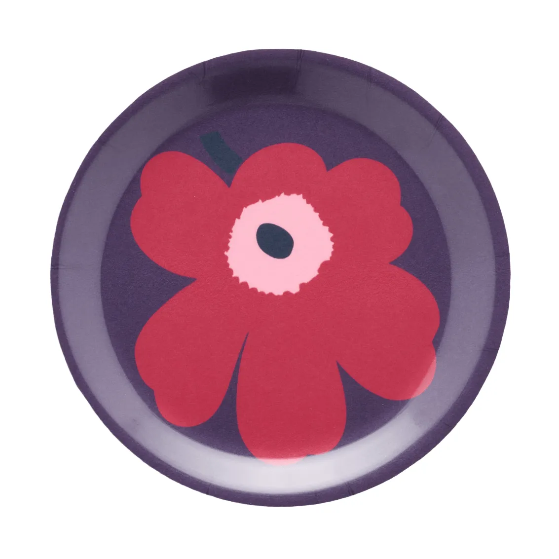 Unikko glasunderlägg, Plum-cranberry-rose, Ø11 cm Marimekko