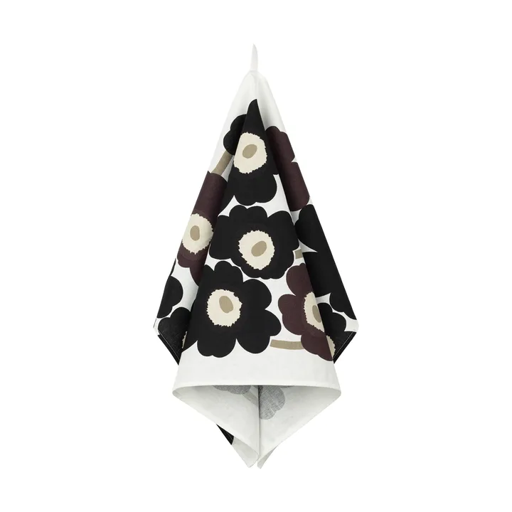 Unikko kökshandduk 47x70 cm - White-dark grey-beige - Marimekko