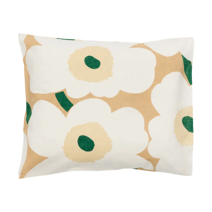 Unikko kuddfodral 50x60 cm - Sand-off white-hay-emerald - Marimekko