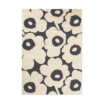 Unikko matta outdoor - Charcoal-white, 160x230 cm - Marimekko