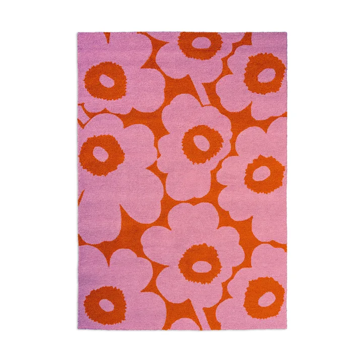 Unikko matta outdoor - Pink-orange, 160x230 cm - Marimekko