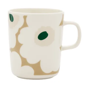 Unikko mugg 25 cl - White-beige-light sand-dark green - Marimekko