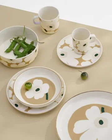 Unikko mugg 25 cl - White-beige-light sand-dark green - Marimekko