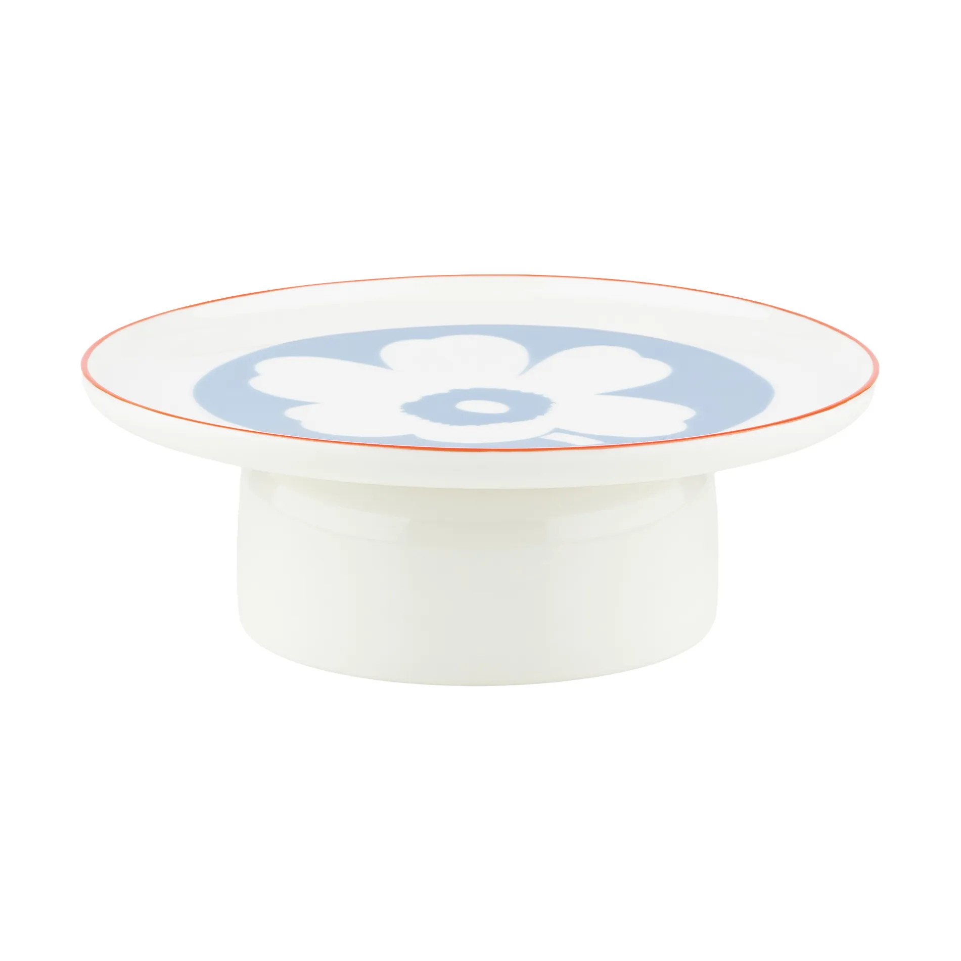 Unikko serveringsfat, White-light blue-orange red, Ø24 cm Marimekko