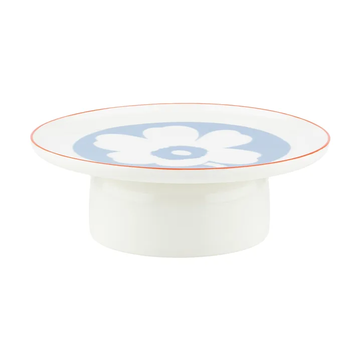 Unikko serveringsfat - White-light blue-orange red, Ø24 cm - Marimekko