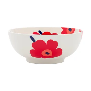 Unikko serveringsskål 1,3 l - White-red-blue - Marimekko