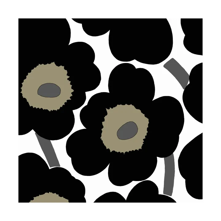 Unikko servett 33x33 cm 20-pack - Black-White - Marimekko