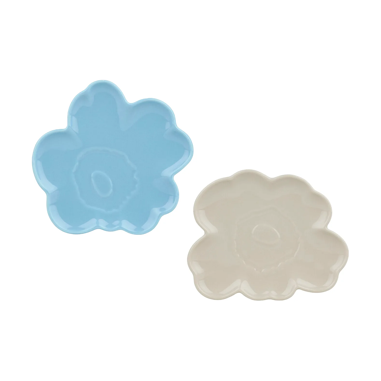 Unikko shape fat 2-pack, Forget-me-not, stoneware Marimekko