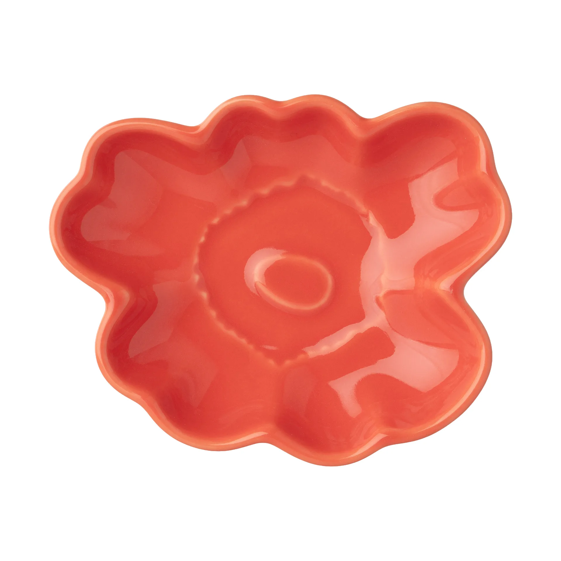Unikko shape tallrik 9,5 cm, Orange red Marimekko