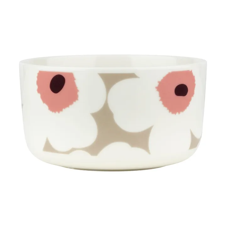 Unikko skål 5 dl - White-clay-powder-dark wine - Marimekko