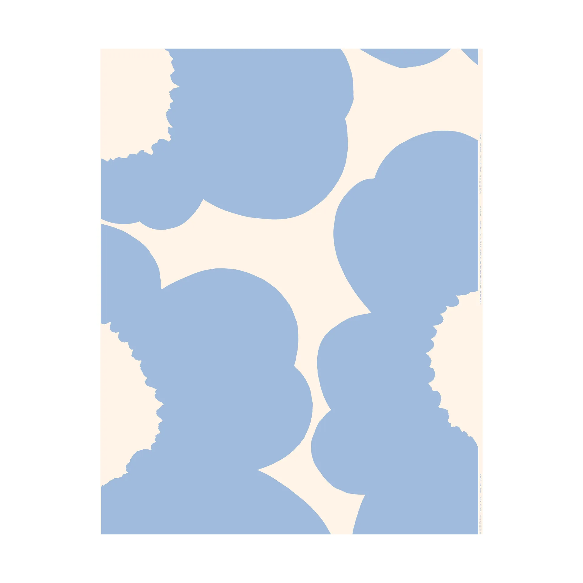 Unikko tyg, Light blue-bomullssatin Marimekko
