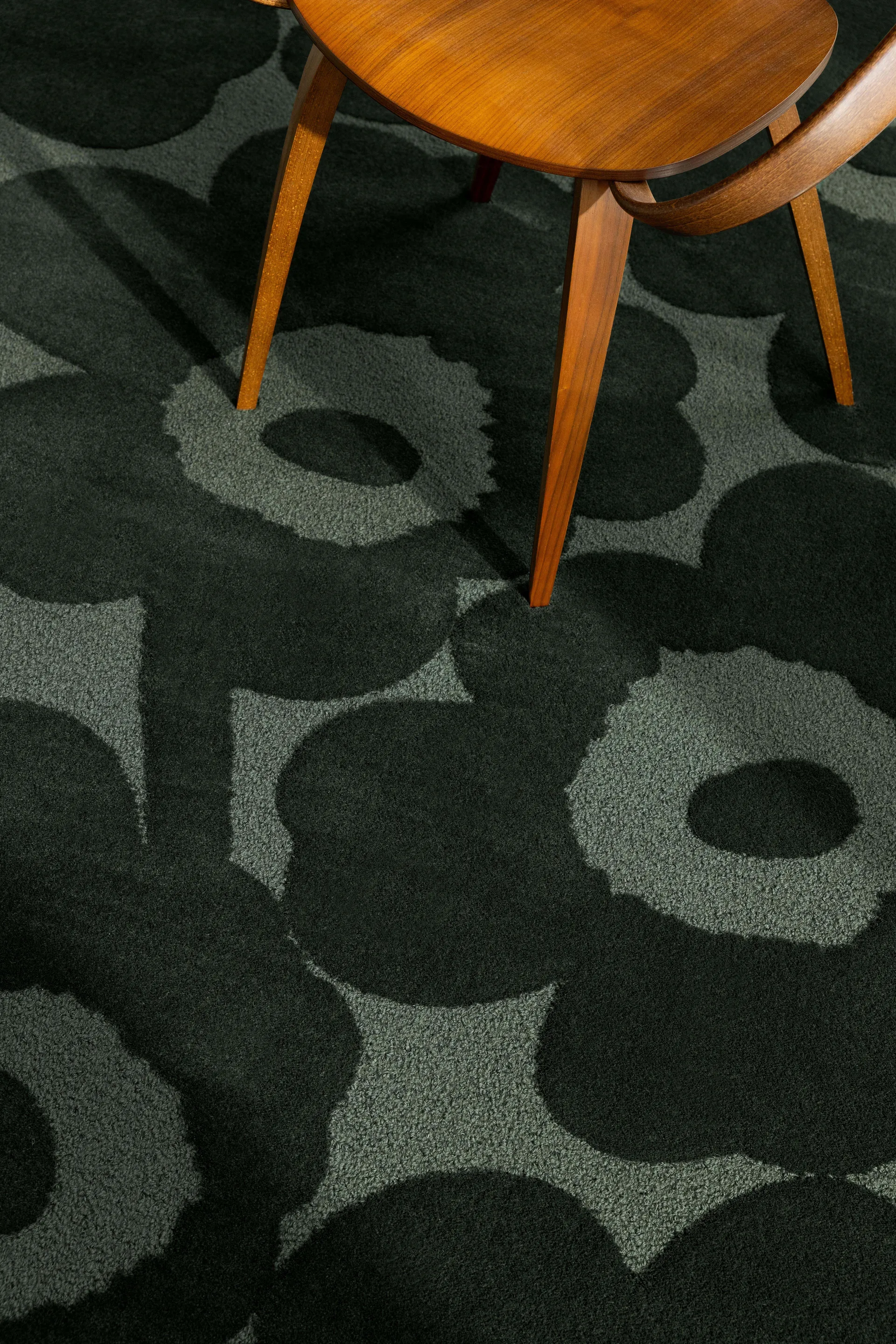 Unikko ullmatta, Dark Green, 140x200 cm Marimekko