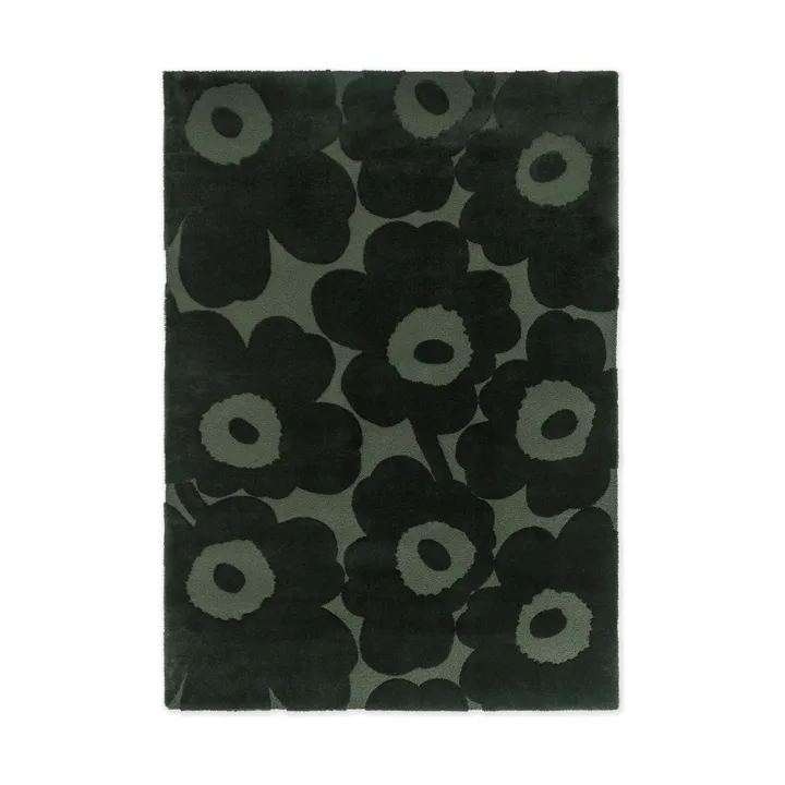 Unikko ullmatta - Dark Green, 200x300 cm - Marimekko