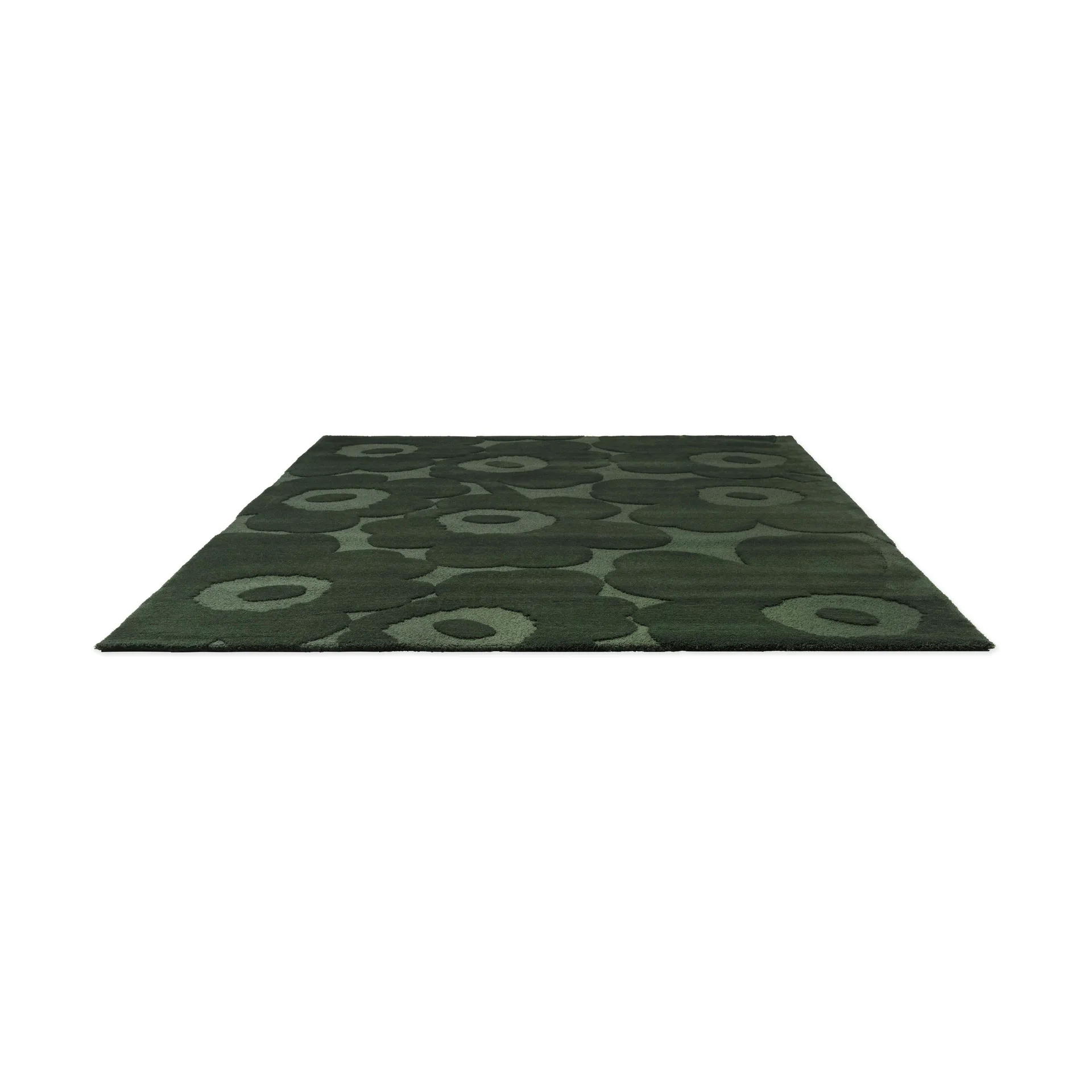 Unikko ullmatta, Dark Green, 200x300 cm Marimekko
