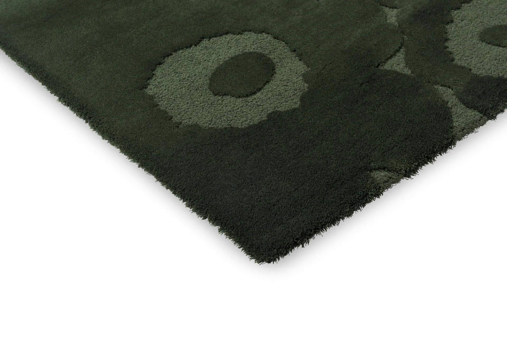 Unikko ullmatta, Dark Green, 200x300 cm Marimekko