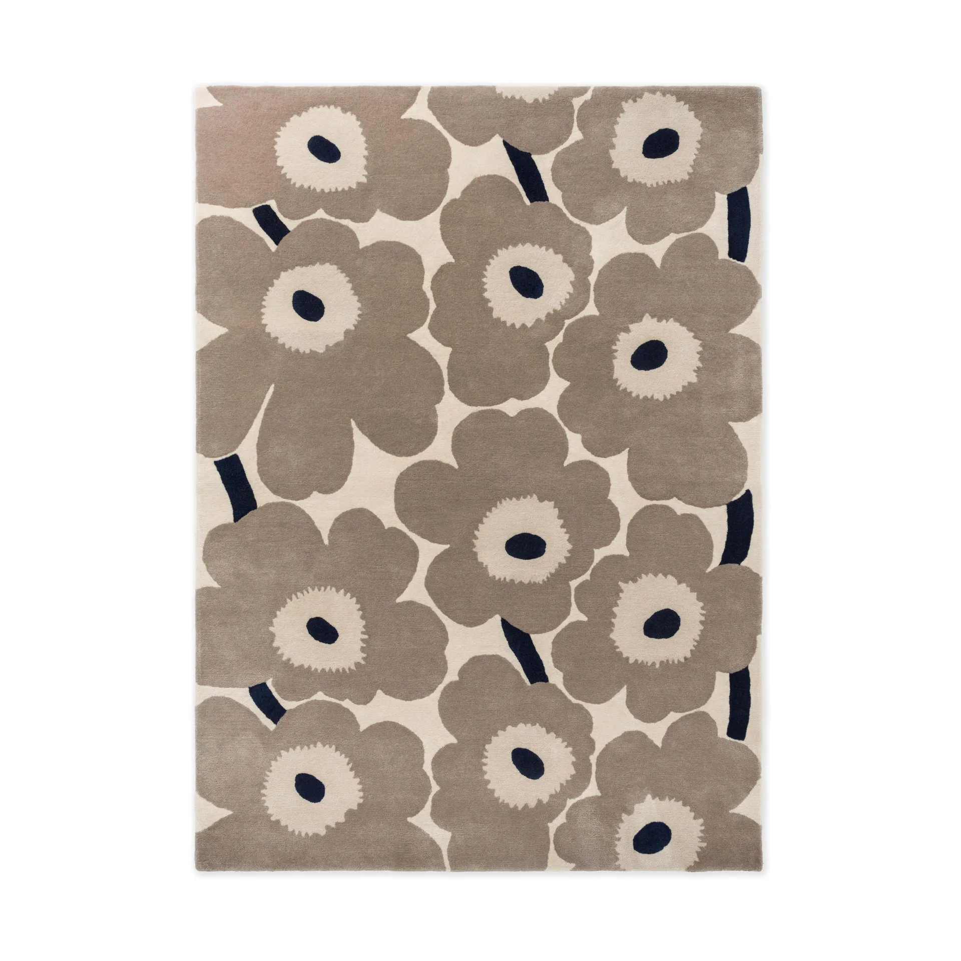 Unikko ullmatta, Greige, 200x280 cm Marimekko