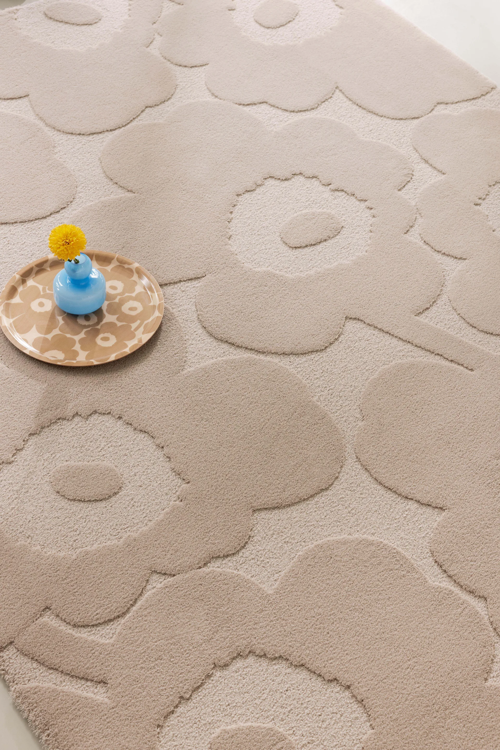 Unikko ullmatta, Light Beige, 170x240 cm Marimekko